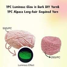 50克/包 夜光纱线，夜光纱线，DIY手工编织、钩编、地毯、帽子、服装 - 彩色 - 查看 46