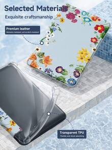 Ayotu 1pc Floral Print, Plants, Hibiscus Flower Tablet Case & Kindle E-Book Case Compatible With IPad 10th Generation, IPad 11/Air 4th/Air 7th/9.7 Inches, Compatible With Samsung Galaxy Tab A9 Plus, Kindle (11th Generation-2024 Release)(6 Inch), Kindle Paperwhite 12th Gen 2024, Great Holiday Gift, Stylish And Simple Pattern. - Multicolor - View 10