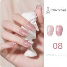 9色亮片橡胶底胶指甲油12ml粉色亮片橡胶底胶指甲油，自流平UV结构胶橡胶底胶，适用于可卸UV/LED美甲，美甲套装，美甲用品，DIY家庭沙龙美甲礼品，女士 - 彩色 - 查看 16