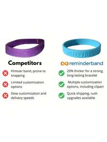 定制激光雕刻硅胶腕带 - 个性化纯色橡胶腕带批发，激光雕刻腕带，运动腕带批发，活动派对配饰，定制文字腕带，婚礼回礼 - 彩色 - 查看 9