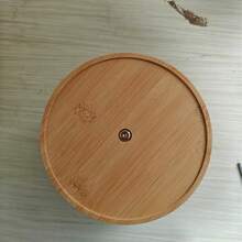 Minimalist European Style Dual-Layer Bamboo Rotating Essential Oil Display Rack, Aromatherapy Diffuser Stand, Makeup Organizer Rack, 360° Rotation - Double Layer - View 7