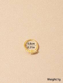 1 chiếc khuyên mũi hình thánh giá nhỏ đính đá Zirconia sáng bóng - Trang sức xỏ khuyên cao cấp - phong cách hình ảnh - Xem 11