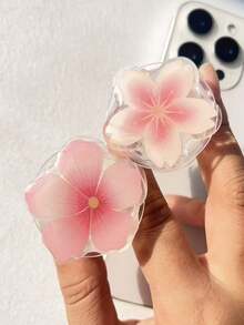 Tangle-Free Flower Element Push-Pull Stand Mobile Phone Push-Pull Stand Fashion 2D Flower-Shaped Mobile Phone Stand With Anti-Slip Ring Universal Acrylic Anti-Slip Stand Suitable For Outdoor Use Freeing Hands Convenient For Single-Handed Operation Applicable To Compatible With Iphone And Android Phones A Great Gift For Birthdays Or Occasions Suitable For Family And Friends Push-Pull Mobile Phone Stand Mobile Phone Accessory Spring Gift Party - Multicolor - View 2