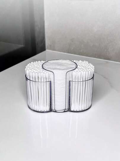 3-In-1 Bathroom Vanity Wipe Organizer, Bathroom Wipe And Makeup Pad Holder, Vanity Cotton Swab, Makeup Pad, And Dental Floss Holder.