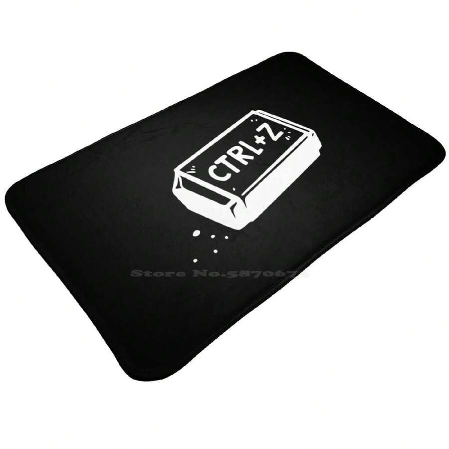 Ctrl + Z Eraser Soft Cushion Home Carpet Door Mat Car Rug Eraser Undo Ctrl Z Computer Graphic Design Humor Artsy Cntrl - 1PC - View 1