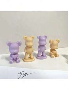 Bear Shaped Wax Candle DIY Handmade Fragrance Plaster Multifunctional Silicone Mold - White - View 4