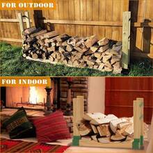 Firewood Rack Brackets Kit For Fire Wood Pile Storage, Adjustable Log Stacking Stand Holder For 2x4 Lumber, Green, Set Of 2 - Green - View 7