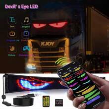 Đèn LED mắt quỷ 5V USB, logo xe hơi, hoạt hình, có thể lập trình, bảng đèn LED ma trận pixel, điều khiển bằng ứng dụng, cuộn hình ảnh. - A - Xem 10