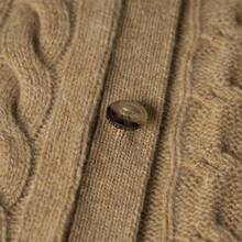 Polo Ralph Lauren Classic Embroidered Wool Cardigan  ,Women's Knitwear - Khaki - View 2