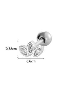 Toppiercing 1件装 时尚立方氧化锆不锈钢耳骨穿孔耳环 - 彩色 - 查看 5