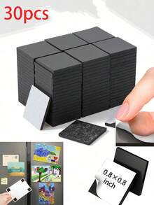 1/10 piezas Pegatinas magnéticas (20 X 20mm cada una), pegatinas magnéticas DIY con respaldo adhesivo. Adecuado para decoración de nevera, pegado de fotos, regalos de cumpleaños, creación de arte, regalos de graduación, almacenamiento de fotos y plantillas. - Multicolor - Ver 11