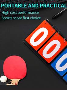 Scoreboard Scorekeeper, Basketball Tennis Sports Flip Scorer, Suitable For Indoor And Outdoor Games Like Volleyball, Basketball, Ping Pong And Any Competitive Sports - Multicolor - View 2