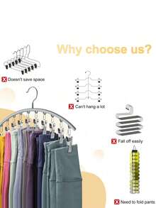 2 PIEZAS/ 1 PIEZA Perchas ahorra espacio, dispositivo de almacenamiento colgante plegable, puede acomodar perchas de terciopelo/madera/plástico del gancho y el estante de acabado, estante de almacenamiento multifuncional sin agujeros, blanco/gris oscuro, se pueden seleccionar dos colores - Multicolor - Ver 11