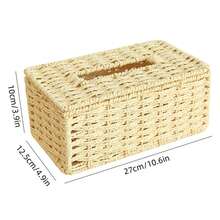1pc Handwoven Rectangular Tissue Box - Bohemian Style Decorative Storage Box, Suitable For Bathroom Vanity, Bedroom Nightstand, Living Room Coffee Table, Bookshelf, Home Office Desk, And Hotel Lobby | Rustic Woven Design, Multiple Colors Available, Also Suitable For Kitchen Counter, Dining Table, And Entryway Cabinet - Multicolor - View 16