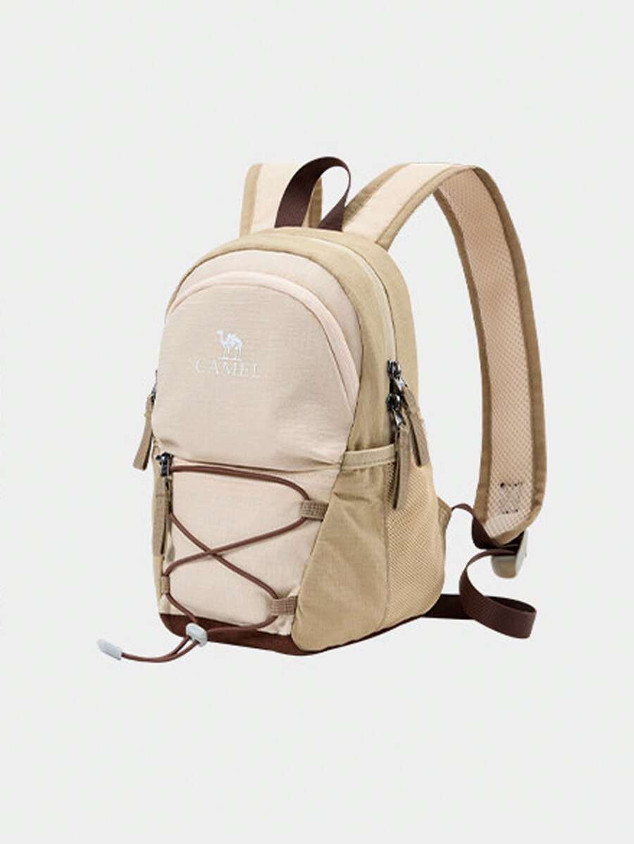 CAMEL CROWN Ba lô du lịch sức chứa lớn có thể gấp gọn, túi đựng đồ tập thể dục du lịch cự ly ngắn - Kaki nhạt - Xem 1