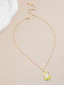 1件可爱卡通复活节兔子项链，时尚欧美风格，适合节日派对 - 彩色 - 查看 4