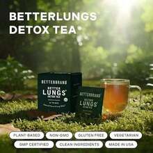 Betterbrand Herbal Lung Detox Tea Bags - Mullein Leaf, Ginseng, Elderberry, Ginger & Thyme For Lung Cleanse & Mucus Detox - 15 Tea Bags For Healthy Natural Respiratory Relief - 1 包 - 查看 4
