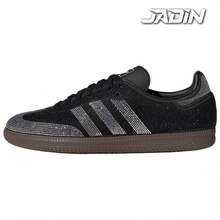 Adidas Samba OG Silver Metallic Cracked Leather Women's JR0035 | Retro Heritage Style, Timeless Silhouette - 黑色 - 查看 5