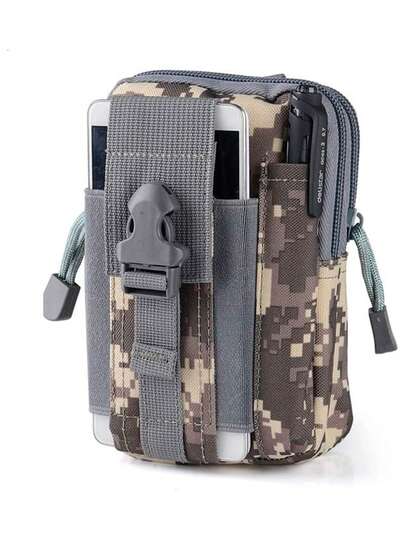 Mochila Táctica de Cintura Smartphone, Bolso Cruzado Táctico Mini Cartera para Senderismo, Camping, Bolso de Cinturón