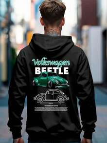 Blusa Moletom Fusca Beetle Customizado - Preto - Visão 3