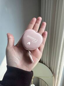 1pc Customized Engraved Heart-Shaped Mini Retractable Tape Measure, Can Customize Logo Or Name, Lead-Free, Suitable For Clothing And Fabric Measurement - Multicolor - View 3