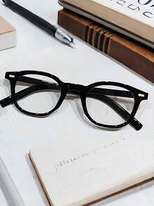 1pc/2pcs High-Quality, High-Definition, Fashionable Non-Prescription Glasses, Suitable For Daily Study And Life Outfit - Clear - View 4