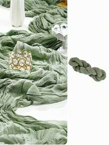 Camino de mesa de arpillera rústico, camino de mesa de arpillera estilo bohemio, adecuado para decoración de bautizo de bebé, fiesta de cumpleaños, diversos festivales, bodas, decoración de mesa de fiesta - Varios colores - Ver 9