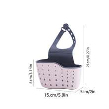 Kitchen Sink Drain Basket Hanging Bag, Faucet Sponge Holder, Vegetable Cleaning Pool, No Drill Storage Hanging Basket - Multicolor - View 15
