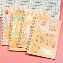 4 Books, 1 Set Of A5 Books, Back-To-School Season, Gilded Cover, Hard Face, Student Supplies Books, School Reward Books, Notebook Books, Cartoon Coil Books, Notepad Books, Cute Student Stationery, Paper Student Prizes - A5 - View 5