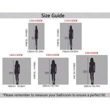 1 Peça Cortina de Chuveiro com Figura Retrô, Cortina de Chuveiro Impressa com Figura Geométrica, Adequada para Várias Decorações de Ambiente, Divisória de Banheiro, Cortina de Banheira - Multicolorido - Visão 7