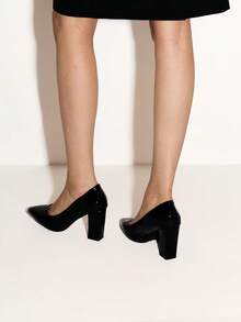 NobleVue Giày cao gót đế xuồng cổ điển đế dày gợi cảm mũi nhọn mùa xuân mới cho nữ - màu đen - Xem 6