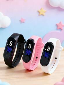 1pc Fashion LED Electronic Watch For Kids, Displays Time & Date, Suitable For Christmas, Holidays, School, Sports And Daily Wear - Multicolor - View 4