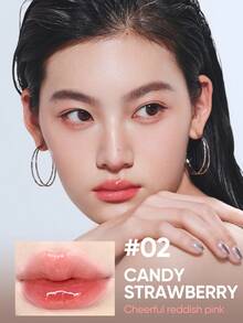 JUDYDOLL 2.4g Moisturizing Lip Gloss, Nourishing Lip Essence For Glossy Lips, Mirror-Like Finish, Non-Sticky, Suitable For Self-Use, Gifting, Beginners, Beach, Travel, Vacation, Dates, Weddings, Students, Office And More - #02 冰糖草莓 - 查看 2