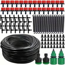 1 Set DIY Customizable Garden Drip Irrigation Hose System, Automatic Drip Irrigation Kit For Garden, Adjustable Drip/Spray Volume, Automatic Watering, Water & Time Saving - One Size - View 2
