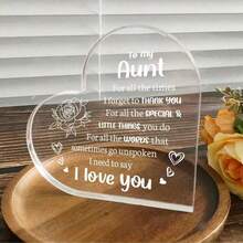 Investment Props" And "Can Be Used For Photography Heart - Shaped Acrylic Decor: Thoughtful Thank You Gift For Aunt, Office Decor, Bedroom Decor, Home Decor Aesthetic, Boho Decor, Gifts For Women Birthday Unique - 1PC - View 5