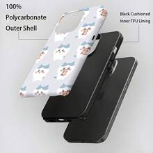 Lindos gatos blancos con detalles azules. Esta elegante y adorable funda para teléfono es compatible con Samsung, Apple, VIVO, OPPO, , Transsion, ,  y Honor. Fabricada en silicona TPU, ofrece protección contra golpes y caídas, además de una sensación superior. Es un regalo ideal para familiares, amigos y seres queridos, y una opción perfecta para San Valentín y Año Nuevo. - Blanco - Ver 7
