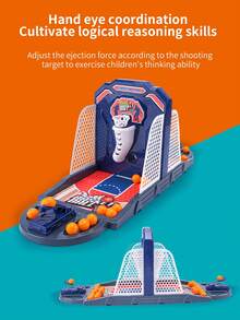 桌面篮球投篮游戏套装 - 包括 2 个篮球架和 10 个迷你篮球，趣味快节奏游戏，桌面篮球街机游戏 - 彩色 - 查看 8
