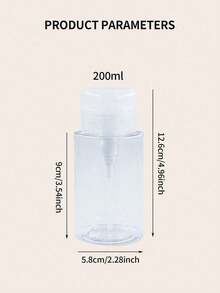 1pc/2pcs 120ml/150ml/200ml/300ml/500ml Refillable Pump Bottle, Makeup Remover Oil, Toner, Lotion Travel Containers. Note: Do Not Fill With Liquids Over 60°C, As It May Cause Deformation And Shrinkage. The Empty Bottles Do Not Contain Any Other Items. - Clear - View 16