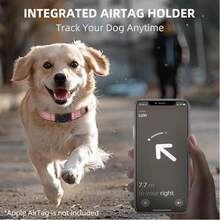 反光 AirTag 狗项圈 - 持久耐用的加厚项圈套，适用于小型至大型犬（不含 AirTag） - 彩色 - 查看 4