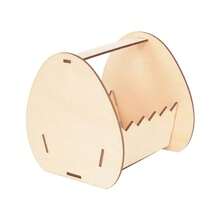 2pcs Easter Artificial Wooden Egg Basket Stand Diy Painting Wood Box Egg Holder Shelves Favor Gifts Happy Easter Party Craft Ornaments - A - View 1