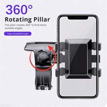 Giá đỡ điện thoại đa năng gắn trên bảng điều khiển ô tô, kẹp lò xo điều chỉnh 360°, phù hợp với điện thoại thông minh từ 3-7 inch. - A04 - Xem 5