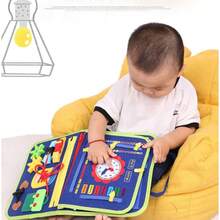 Montessori Busy Board - Sensory Life Skills Activity Toy With Zipper And Button Learning, Present - Rose Red - View 9