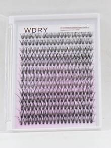 260pcs/Set High Volume Segmented Curly & Fluffy False Eyelashes, Suitable For Women Party & Date - D - View 3