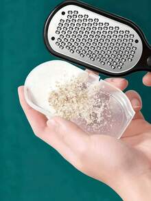 重型不锈钢专业足部刷和老茧去除器 - 厚薄两用死皮去除器，带安全防护罩、手柄和刮刀，适用于皲裂的脚后跟和拇外翻 - 家用足部护理/无痛送货礼品，足部护理工具，足部按摩器，足浴配件 - A - 查看 8