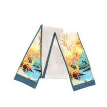 2023 New Yao Chen Same Thin And Narrow Long Small Silk Scarf Women's Spring And Autumn Style Foreign Fashion Versatile Decorative Scarf Scarf - 145#法式黑底圓點 - 查看 2