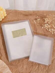 Frosted Transparent File Folder Book, 20 Pages Plastic Document Organizer With 20/80 Slots For Office School Supplies - Storage Booklet (20+80 Slots) - View 1