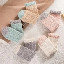 Bella Fluffy Socks Women''s Thick Sock Comfort Stokin Confinement Mengandung Berpantang CLG8 - Màu xanh da trời - Xem 7
