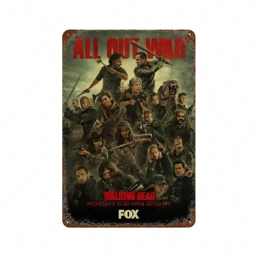 Old Movie Poster The Walking Dead Wall Sign Decor American Film Tin Sign Metal Plaque Bar Club Wall Plate Retro Home Decorat - 1 - Xem 1