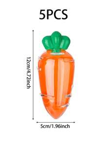 10/5/1个装胡萝卜造型糖果盒 - 可爱透明塑料胡萝卜造型可重复使用收纳盒；复活节糖果礼盒、复活节派对礼品、复活节彩蛋寻宝奖品、复活节篮子装饰、复活节餐桌装饰 - 彩色 - 查看 13