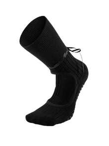 1 Pair,Open-Heel Pilates Socks With Drawstring Bow - Non-Slip Ribbed Yoga Socks For Barre & Dance - Multicolor - View 12